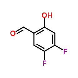 2-羟基-4,5-二氟苯甲醛结构式