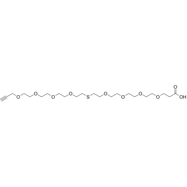 Propargyl-PEG4-S-PEG4-acid Structure