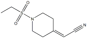 2-[1-(乙磺酰基)哌啶-4-亚烷基]乙腈结构式