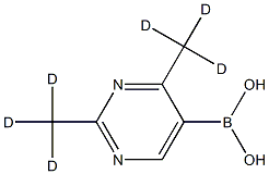 (2,4-bis(methyl-d3)pyrimidin-5-yl)boronic acid Structure