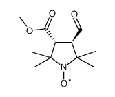 反式-3-甲酰基-4-甲氧基羰基-2,2,5,5-四甲基吡咯烷-1-基氧基结构式