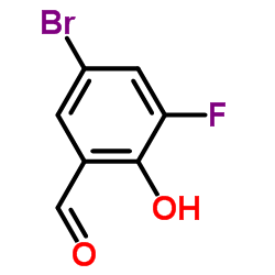 5-bromo-3-fluoro-2-hydroxybenzaldehyde Structure