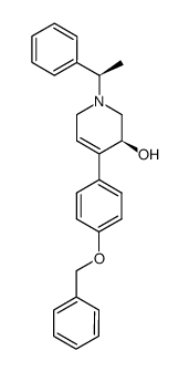 (3S)-4-(4-benzyloxy-phenyl)-1-[(1R)-phenyl-ethyl]-1,2,3,6-tetrahydro-pyridin-3-ol结构式