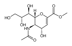 N-乙酰基-2,3-脱氢-2-脱氧神经氨酸甲酯结构式