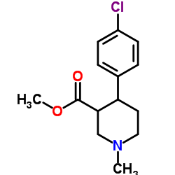 (3R,4S)-4-(4-氯苯基)-1-甲基哌啶-3-羧酸甲酯结构式