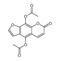 (9-acetyloxy-7-oxofuro[3,2-g]chromen-4-yl) acetate Structure
