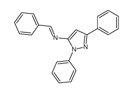 N-(2,5-diphenylpyrazol-3-yl)-1-phenylmethanimine结构式