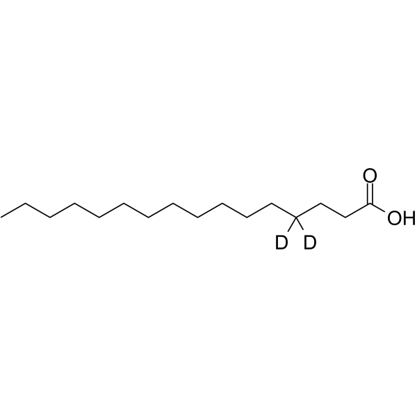 棕榈酸-D2结构式