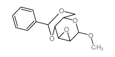 甲基 2,3-脱水-4,6-亚苄基-ALPHA-D-吡喃甘露糖苷结构式