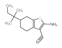 2-氨基-6-(1,1-二甲基丙基)-4,5,6,7-四氢-1-苯并噻吩-3-甲腈结构式