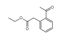 ethyl 2-(2-acetylphenyl)acetate结构式