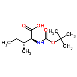 N-(tert-Butoxycarbonyl)isoleucine Structure