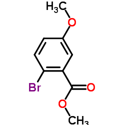 2-溴-5-甲氧基苯甲酸甲酯结构式