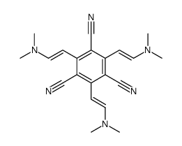 2,4,6-tris[2-(dimethylamino)ethenyl]benzene-1,3,5-tricarbonitrile Structure