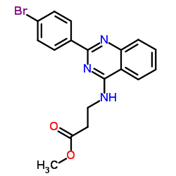 Methyl N-[2-(4-bromophenyl)-4-quinazolinyl]-β-alaninate结构式