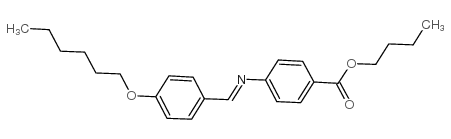 butyl 4-[(4-hexoxyphenyl)methylideneamino]benzoate Structure