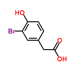 (3-Bromo-4-hydroxyphenyl)acetic acid structure
