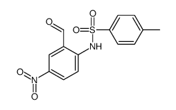 N-(2-甲酰基-4-硝基苯基)-4-甲基苯磺酰胺结构式