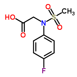 N-(4-Fluorophenyl)-N-(methylsulfonyl)glycine structure