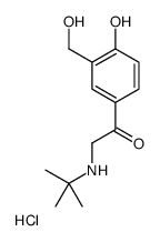2-(叔丁基氨基)-1-(4-羟基-3-(羟甲基)苯基)乙酮盐酸盐结构式