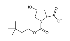 (2S,4S)-1-(3,3-dimethylbutoxycarbonyl)-4-hydroxypyrrolidine-2-carboxylate结构式