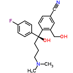 (S)-4-[4-(二甲胺基)-1-(4-氟苯基)-1-(羟基丁基)-3-(羟基甲基)苯腈图片