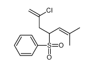 (2-chloro-6-methylhepta-1,5-dien-4-yl)sulfonylbenzene Structure