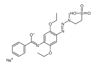 sodium 2-[3-(4-benzamido-2,5-diethoxyphenyl)-1-methyl-2-triazen-]ethanesulphonate结构式