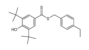 (p-Ethylbenzyl)-3,5-di-tert.-butyl-4-hydroxydithiobenzoat结构式