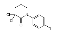 3,3-二氯-1-(4-碘苯基)哌啶-2-酮结构式