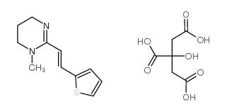 (E)-1,4,5,6-tetrahydro-1-methyl-2-[2-(2-thienyl)vinyl]pyrimidine citrate (1:1) Structure