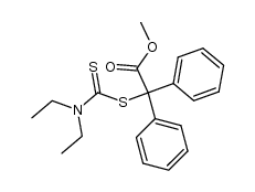 methyl 2-((diethylcarbamothioyl)thio)-2,2-diphenylacetate Structure