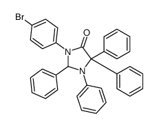 3-(4-bromophenyl)-1,2,5,5-tetraphenylimidazolidin-4-one结构式