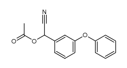 alpha-cyano-3-phenoxybenzyl acetate结构式