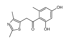 1-(2,4-dihydroxy-6-methylphenyl)-2-(2,4-dimethyl-1,3-thiazol-5-yl)ethanone结构式