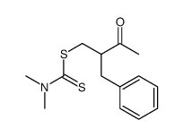(2-benzyl-3-oxobutyl) N,N-dimethylcarbamodithioate Structure