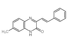 2(1H)-Quinoxalinone,7-methyl-3-(2-phenylethenyl)-结构式