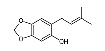 6-(3-methylbut-2-enyl)-1,3-benzodioxol-5-ol结构式