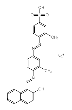 Benzenesulfonic acid,4-[2-[4-[2-(2-hydroxy-1-naphthalenyl)diazenyl]-3-methylphenyl]diazenyl]-3-methyl-,sodium salt (1:1)结构式