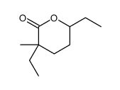 3,6-diethyl-3-methyloxan-2-one结构式