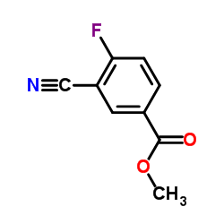 3-氰基-4-氟苯甲酸甲酯结构式