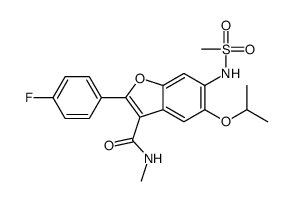 2-(4-氟苯基)-N-甲基-5-(1-甲基乙氧基)-6-[(甲基磺酰基)氨基]-3-苯并呋喃羧酰胺结构式