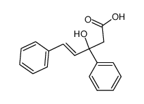 3-Hydroxy-3,5-diphenyl-(E)-4-pentensaeure结构式
