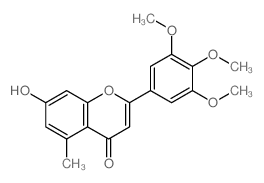 7-hydroxy-5-methyl-2-(3,4,5-trimethoxyphenyl)chromen-4-one结构式