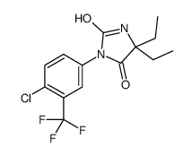 Hydantoin, 3-(4-chloro-alpha,alpha,alpha-trifluoro-m-tolyl)-5,5-diethy l- Structure