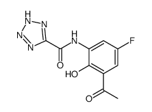 N-(5-acetyl-3-fluoro-6-oxocyclohexa-2,4-dien-1-ylidene)-2,3-dihydro-1H-tetrazole-5-carboxamide Structure