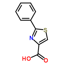 2-苯基-1,3-噻唑-4-甲酸结构式