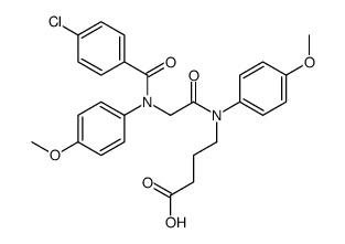 N-(N-(p-Chlorobenzoyl)-2-(p-anisidino)acetyl)-4-(p-anisidino)butyric a cid Structure