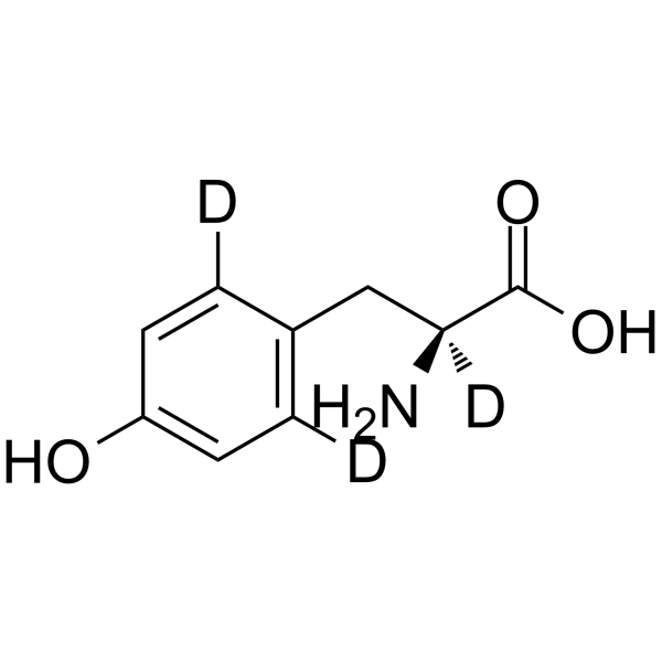L-酪氨酸-D3结构式
