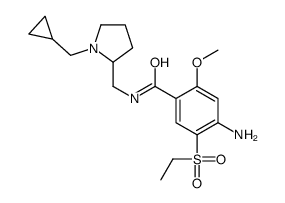 4-amino-N-[[1-(cyclopropylmethyl)-2-pyrrolidinyl]methyl]-5-(ethylsulphonyl)-2-methoxybenzamide Structure